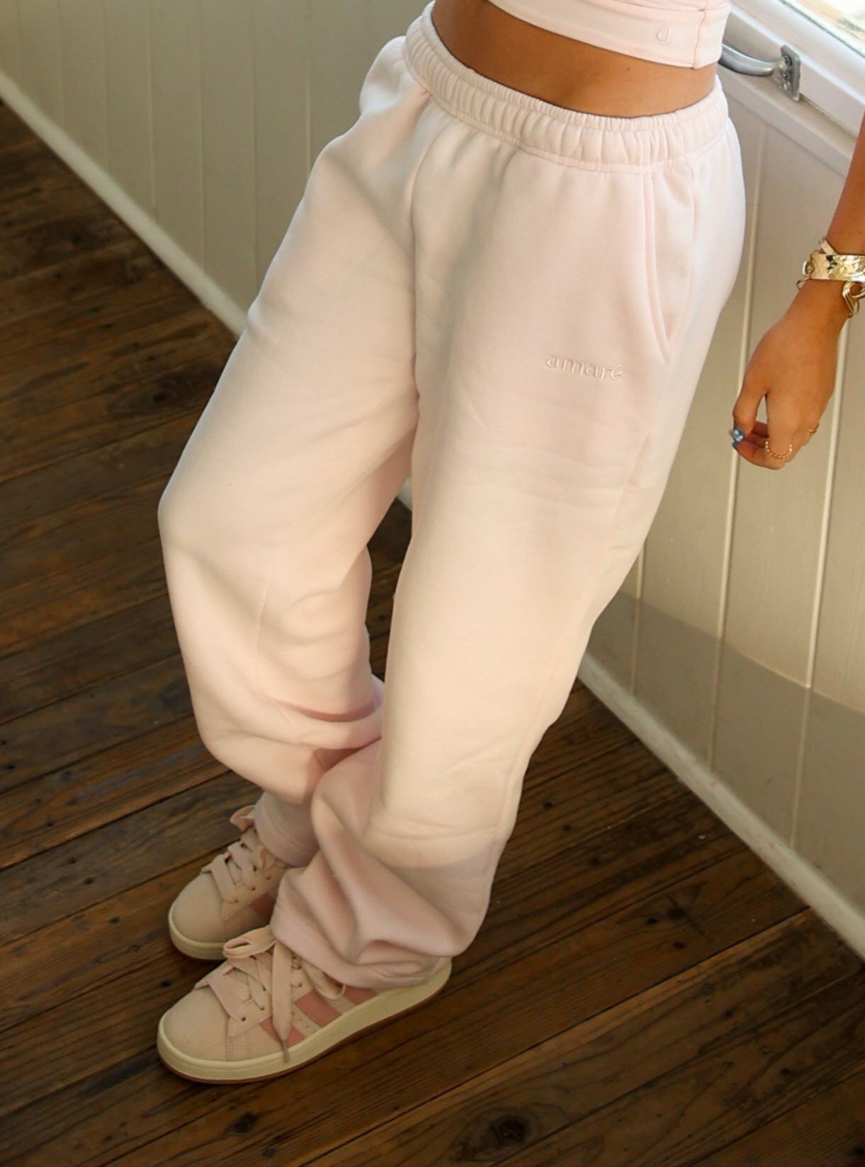 "all love/ love all" bottoms (shell pink)