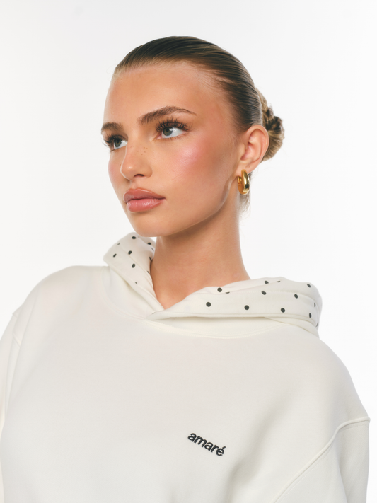POLKA DOT HOODIE (WHITE) PRE-ORDER